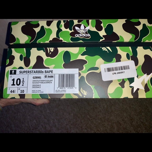 Adidas Superstar Bape Shelltoes size 10.5 - Picture 3 of 14